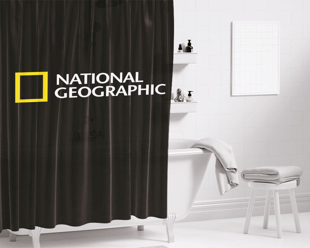National Geographic Black Portait Bathroom Shower Curtain Fabric Waterproof | 66 X 72 Inch