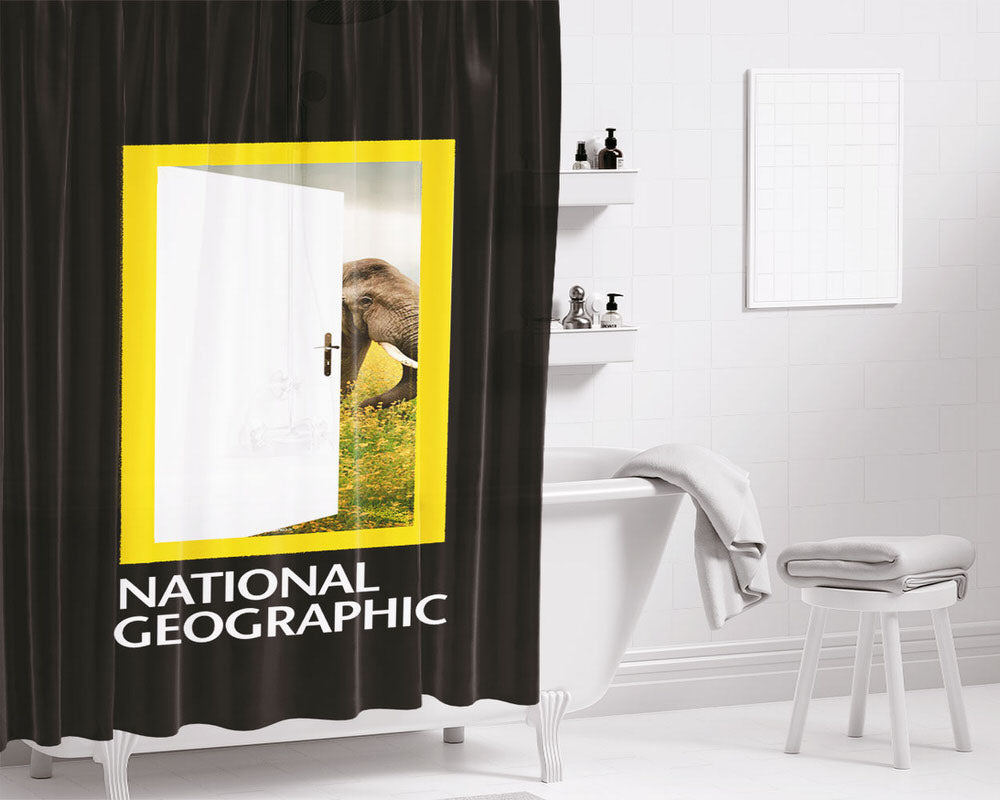 National Geographic Bathroom Shower Curtain Fabric Waterproof | 66 X 72 Inch