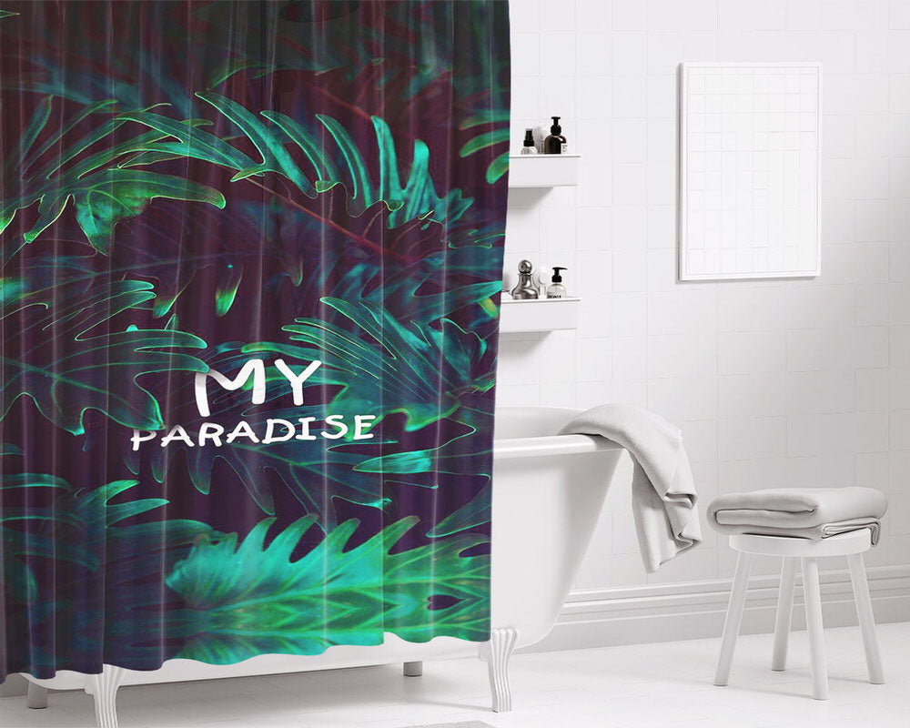 Nature Is My Paradise Bathroom Shower Curtain Fabric Waterproof | 66 X 72 Inch