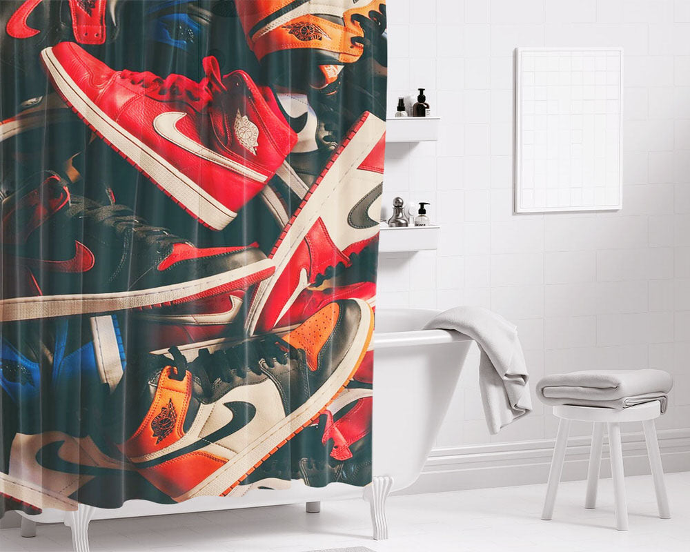 Porsche Water Color Blue Bathroom Shower Curtain Fabric Waterproof | 66 X 72 Inch