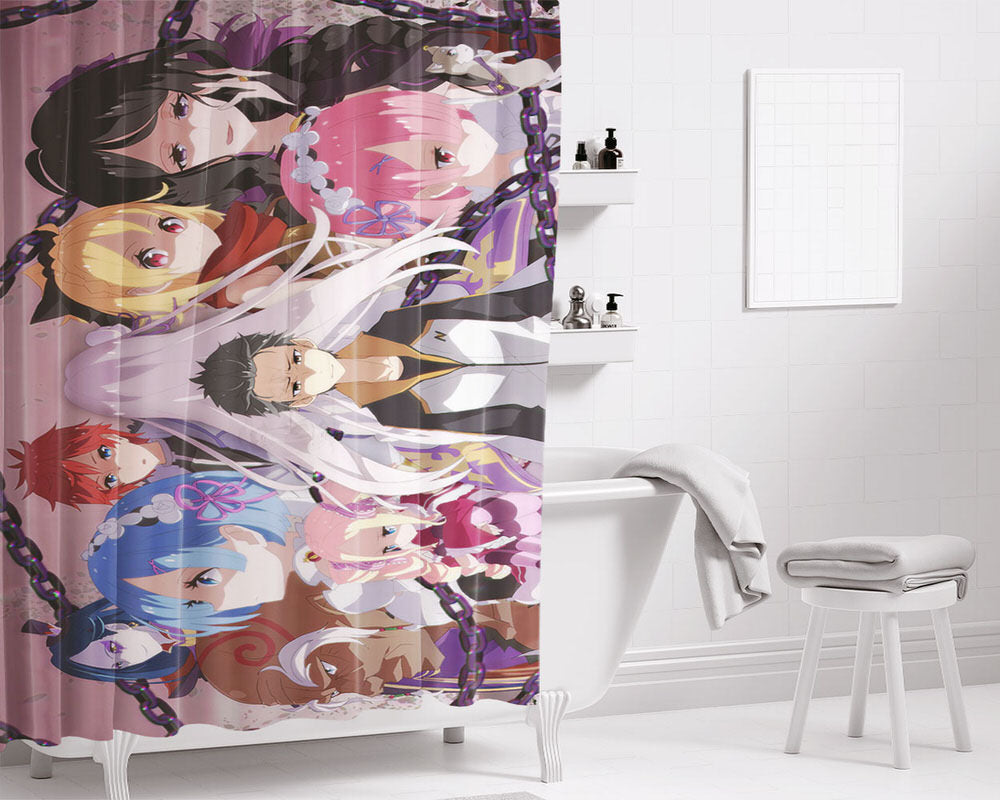 Revealed Recordings Logo Nebula Bathroom Shower Curtain Fabric Waterproof | 66 X 72 Inch