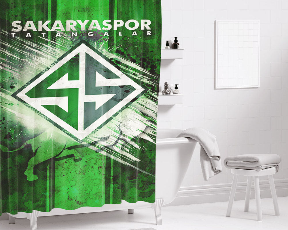 Sakaryaspor Hd Logo Bathroom Shower Curtain Fabric Waterproof | 66 X 72 Inch