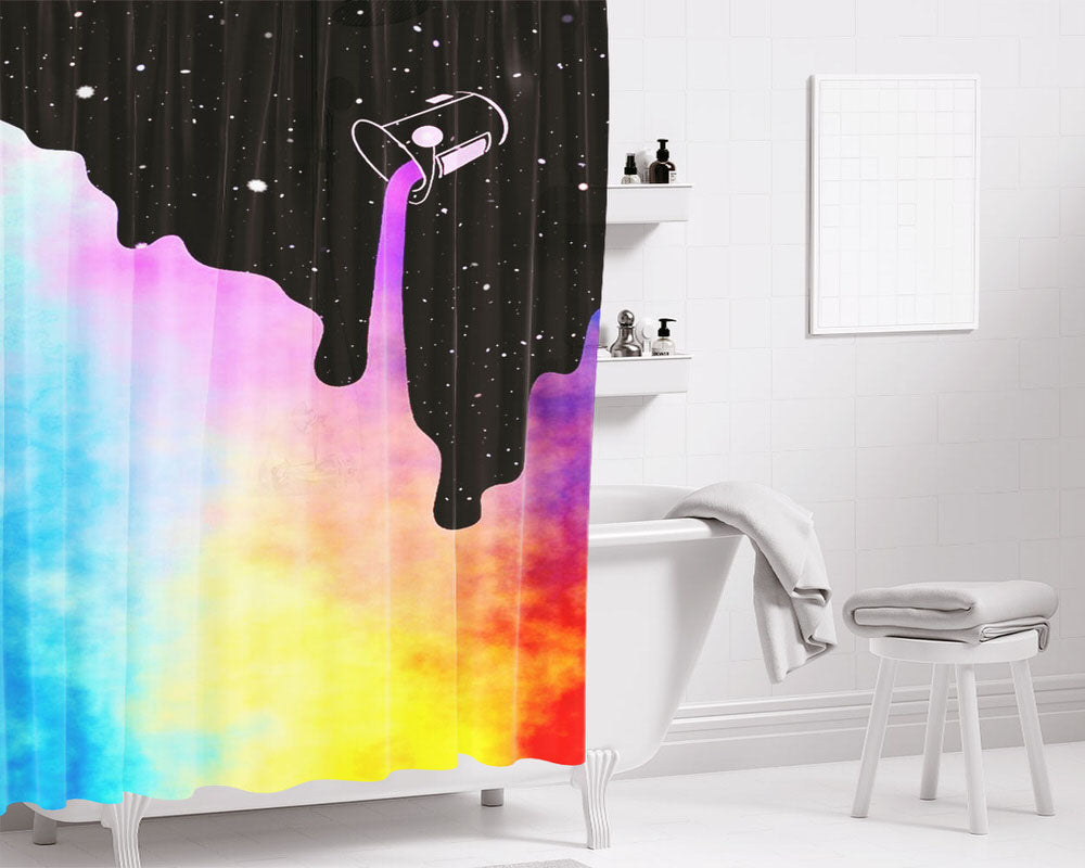 Sfondi Con Colori Sfumati Multicolor Bathroom Shower Curtain Fabric Waterproof | 66 X 72 Inch