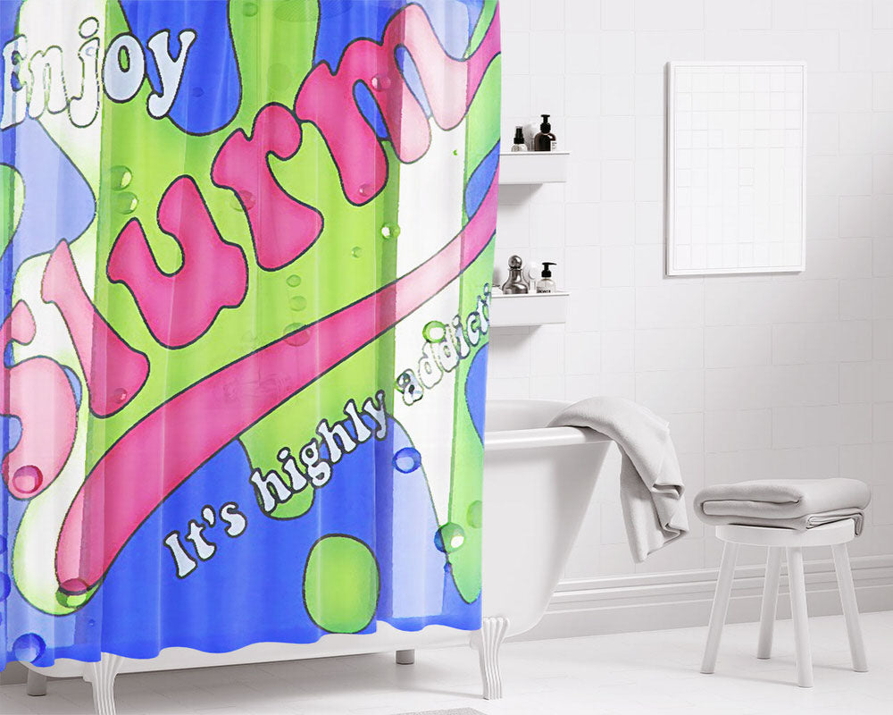 Slurm Bathroom Shower Curtain Fabric Waterproof | 66 X 72 Inch