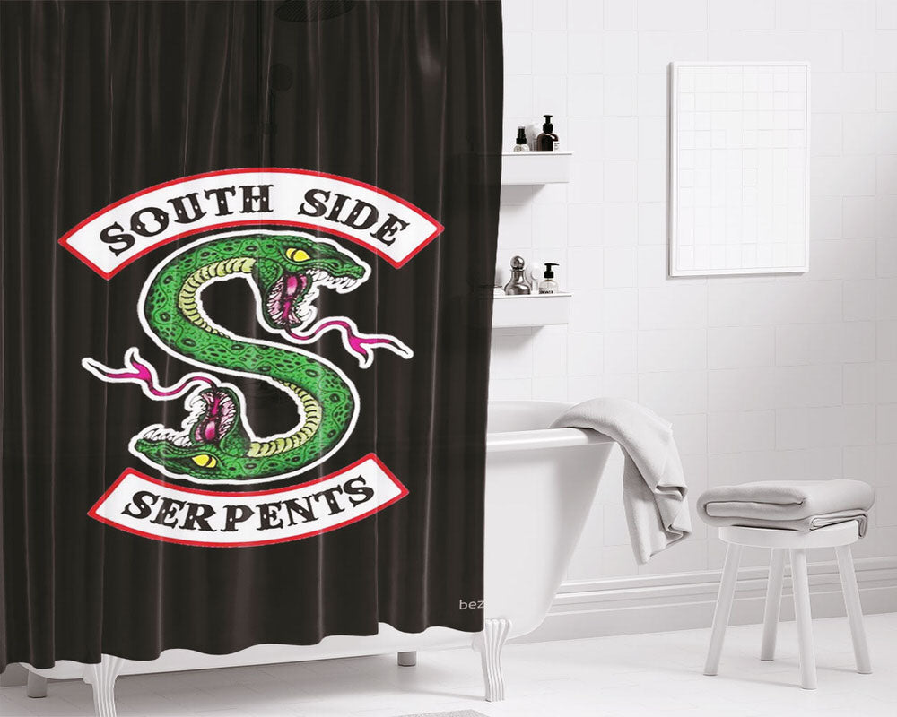 Southside Serpentss Bathroom Shower Curtain Fabric Waterproof | 66 X 72 Inch