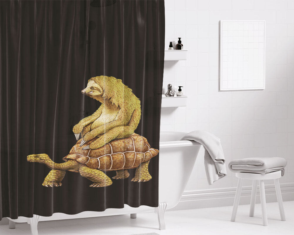 Speed Is Relative Bathroom Shower Curtain Fabric Waterproof | 66 X 72 Inch