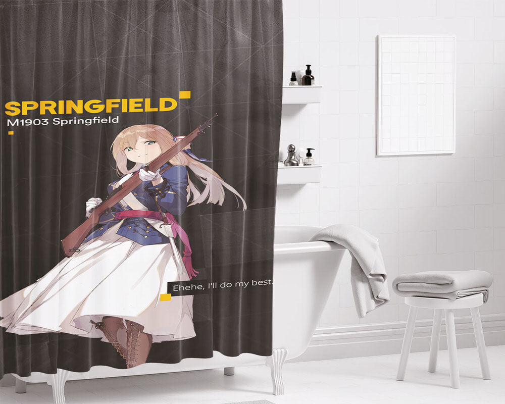 Springfield Gf Bathroom Shower Curtain Fabric Waterproof | 66 X 72 Inch