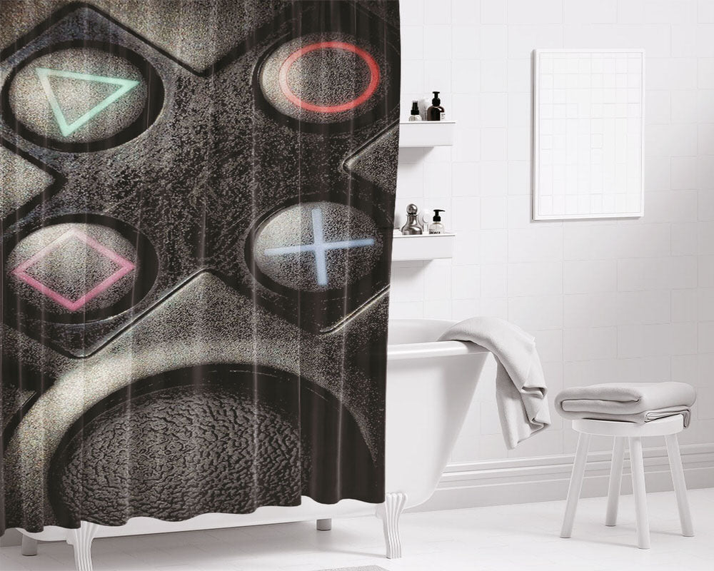 Standart Games Controller Bathroom Shower Curtain Fabric Waterproof | 66 X 72 Inch