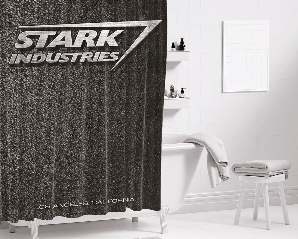 Stark Industries Orange Peel Bathroom Shower Curtain Fabric Waterproof | 66 X 72 Inch