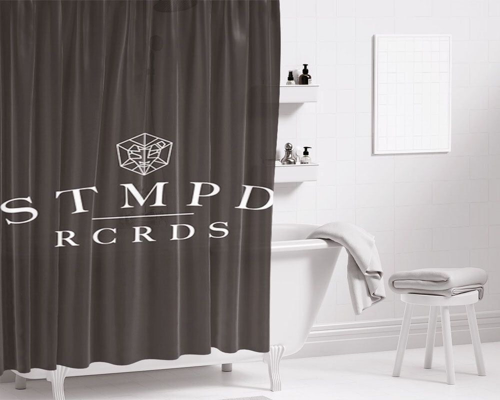 Stmpd Rcrds Bathroom Shower Curtain Fabric Waterproof | 66 X 72 Inch