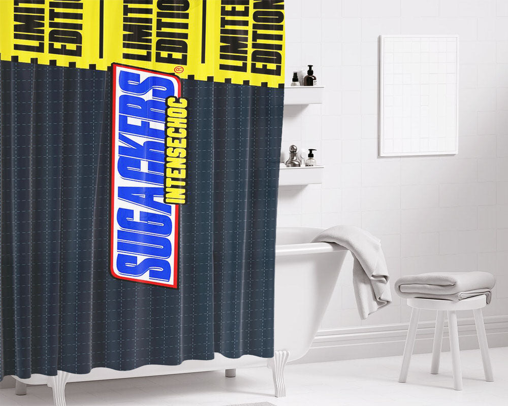 Sugackers Intensechoc Limited Edition Bathroom Shower Curtain Fabric Waterproof | 66 X 72 Inch
