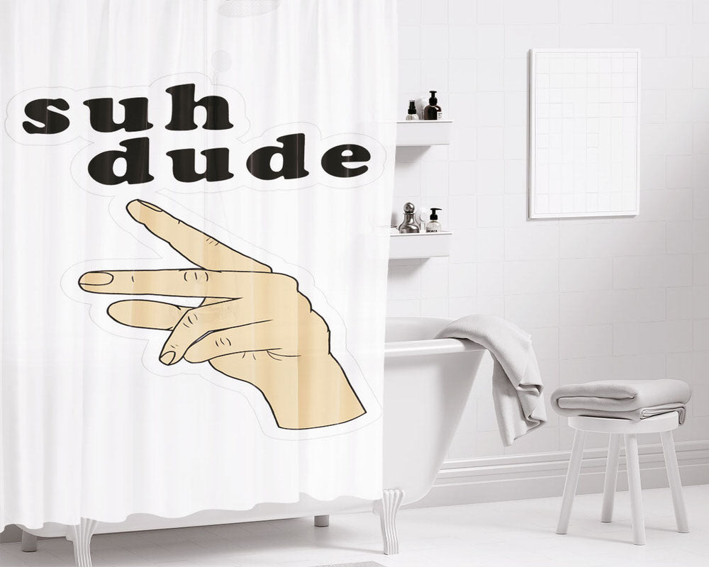 Suh Dude Bathroom Shower Curtain Fabric Waterproof | 66 X 72 Inch