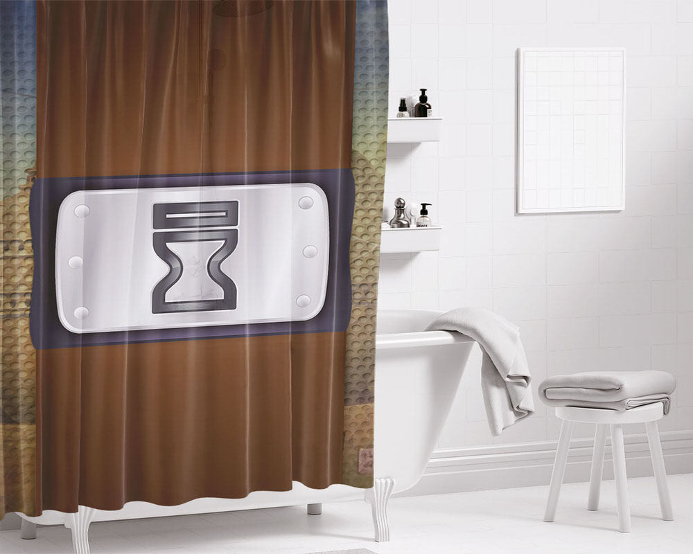 Sunagakure Village Symbol Bathroom Shower Curtain Fabric Waterproof | 66 X 72 Inch