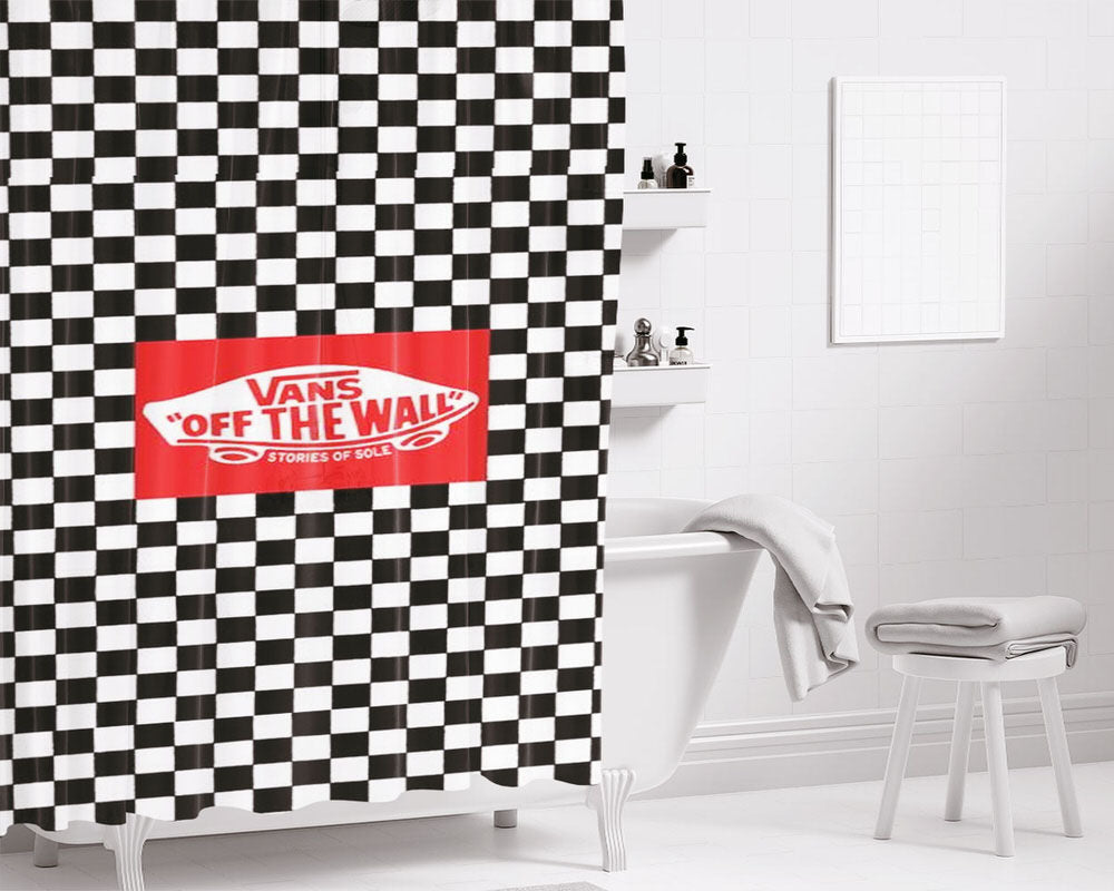 The Checkerboard Days Bathroom Shower Curtain Fabric Waterproof | 66 X 72 Inch