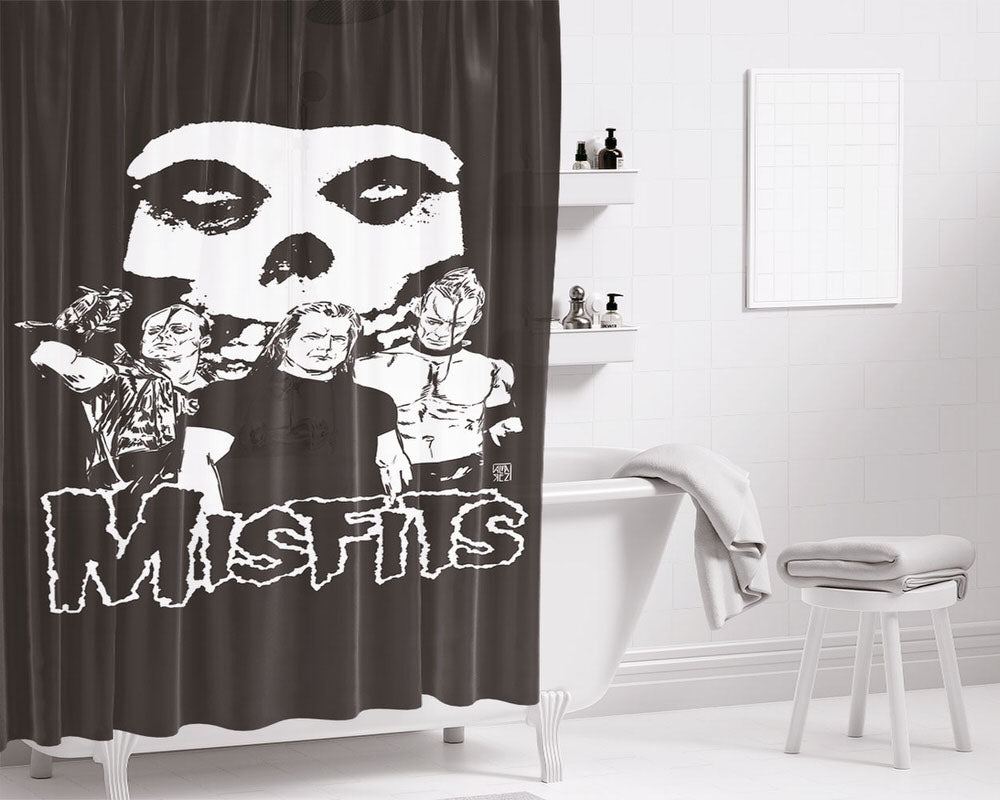 The Misfitss Bathroom Shower Curtain Fabric Waterproof | 66 X 72 Inch