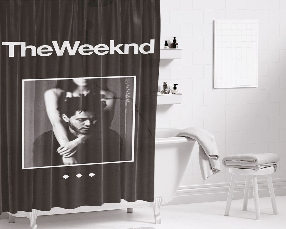 The Weekend Cover Gray Bathroom Shower Curtain Fabric Waterproof | 66 X 72 Inch