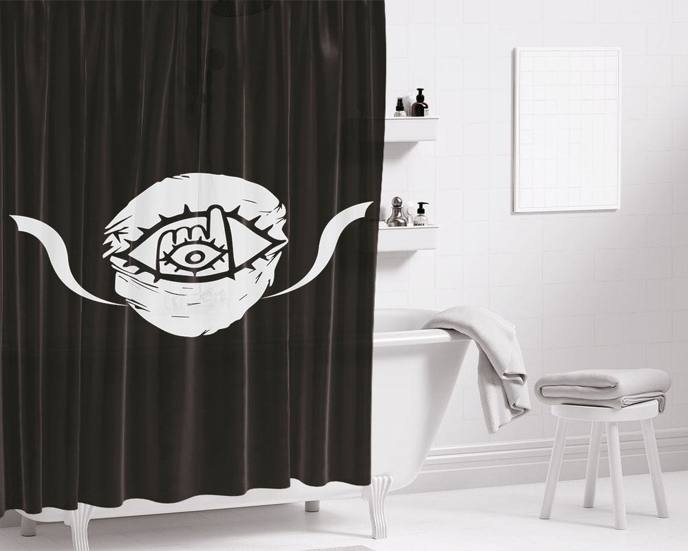 Tomodachi Logo Bathroom Shower Curtain Fabric Waterproof | 66 X 72 Inch
