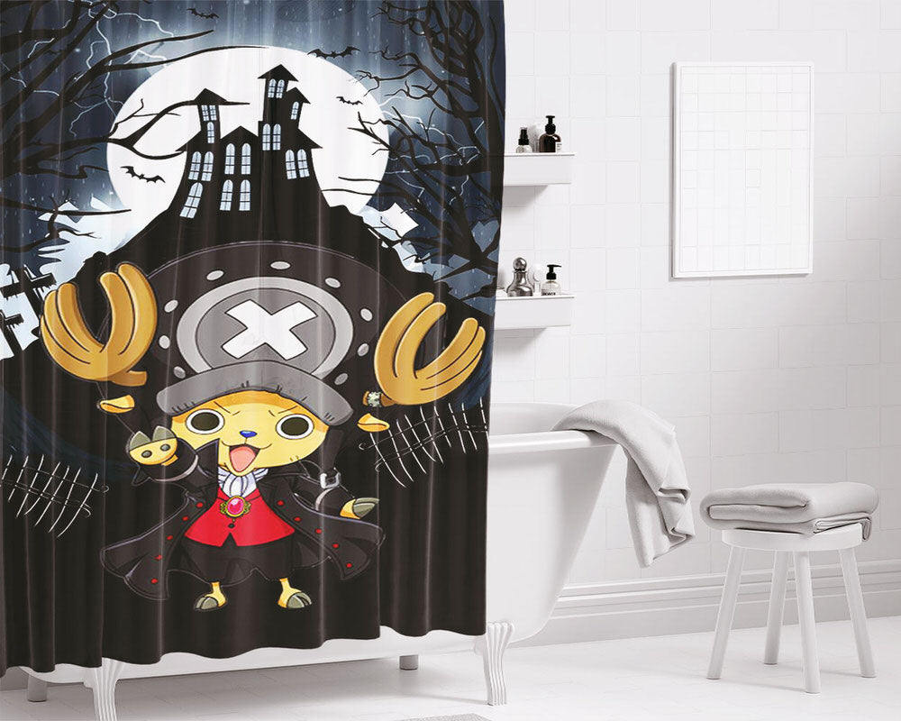 Tony Tony Chopper Nightmare Bathroom Shower Curtain Fabric Waterproof | 66 X 72 Inch
