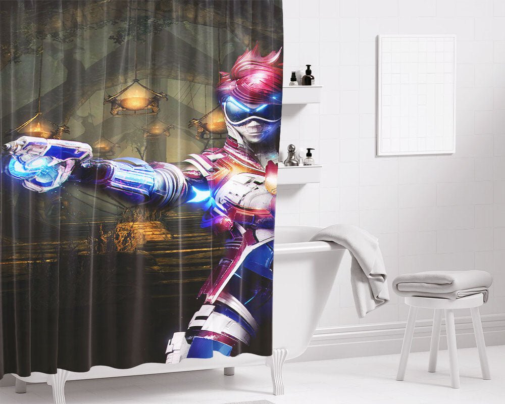 Tracer Skrim Dugeon Bathroom Shower Curtain Fabric Waterproof | 66 X 72 Inch