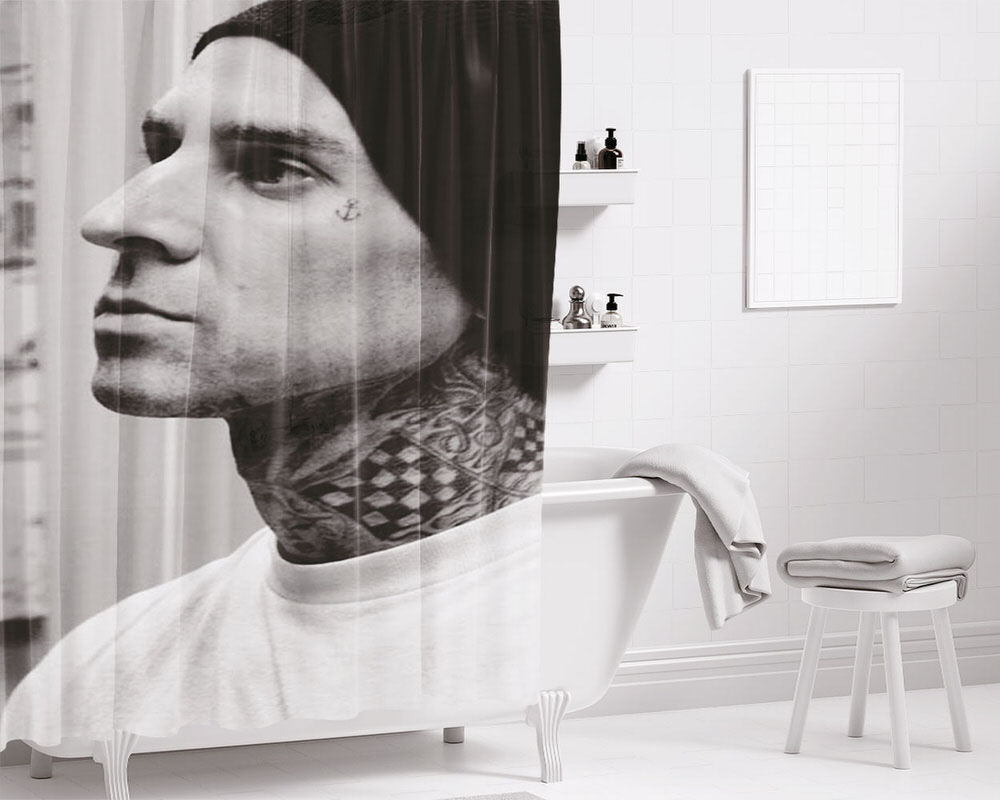 Travis Barker Has Written A Song Bathroom Shower Curtain Fabric Waterproof | 66 X 72 Inch
