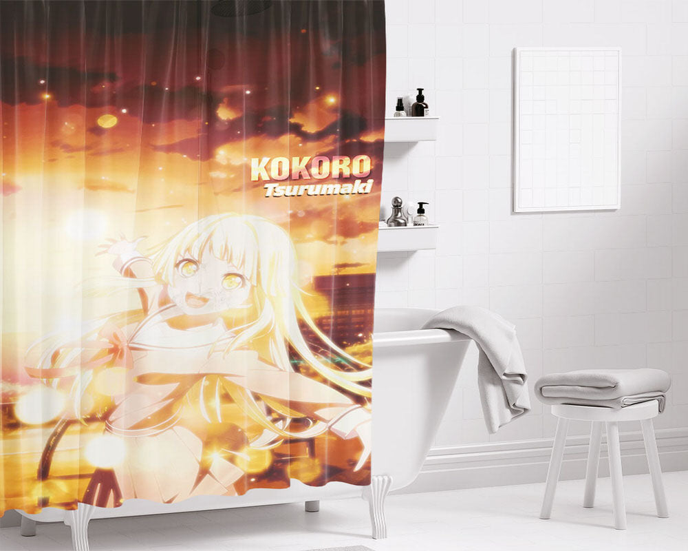 Tsurumaki Kokoro Bathroom Shower Curtain Fabric Waterproof | 66 X 72 Inch