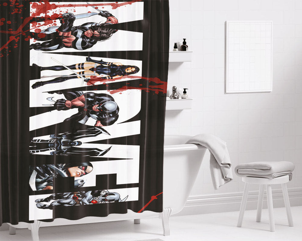 Uncanny X Force Bathroom Shower Curtain Fabric Waterproof | 66 X 72 Inch