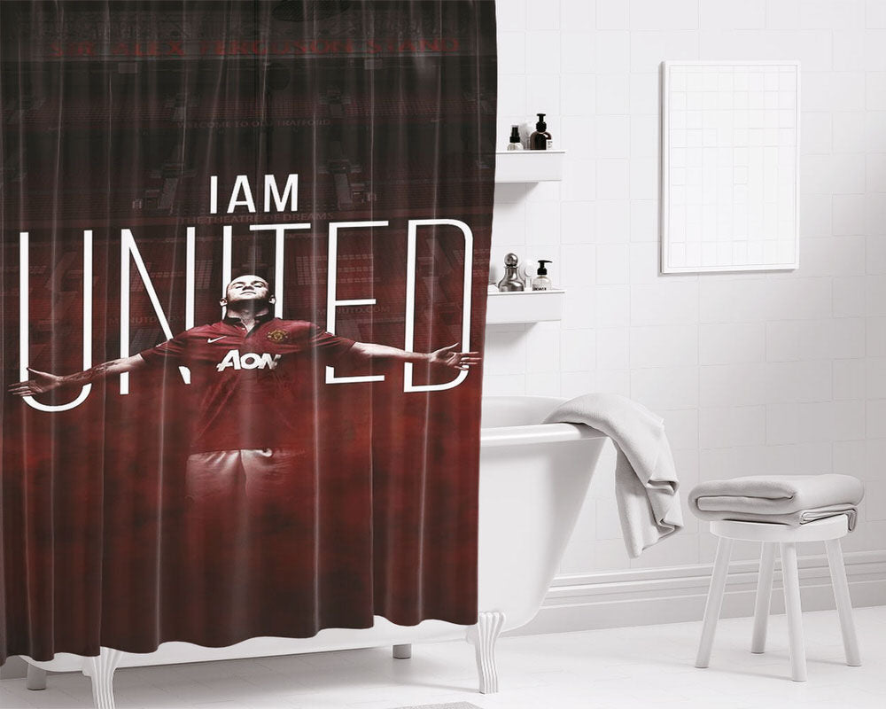 Wayne Ronnie I Am United Bathroom Shower Curtain Fabric Waterproof | 66 X 72 Inch