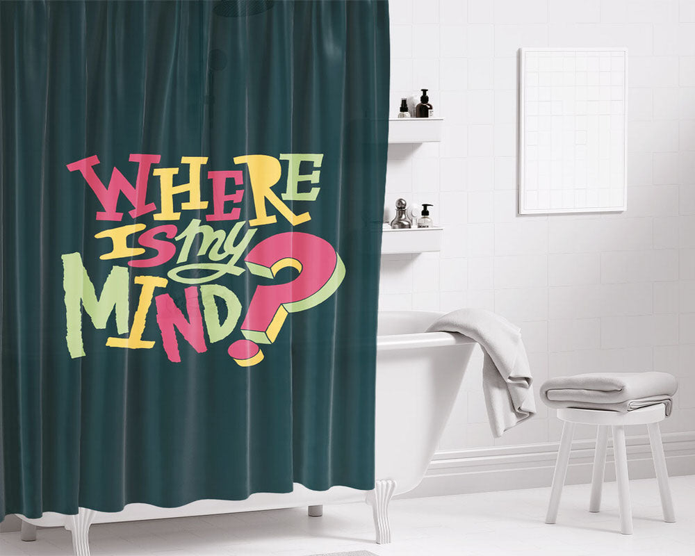 Where Is My Mind Bathroom Shower Curtain Fabric Waterproof | 66 X 72 Inch
