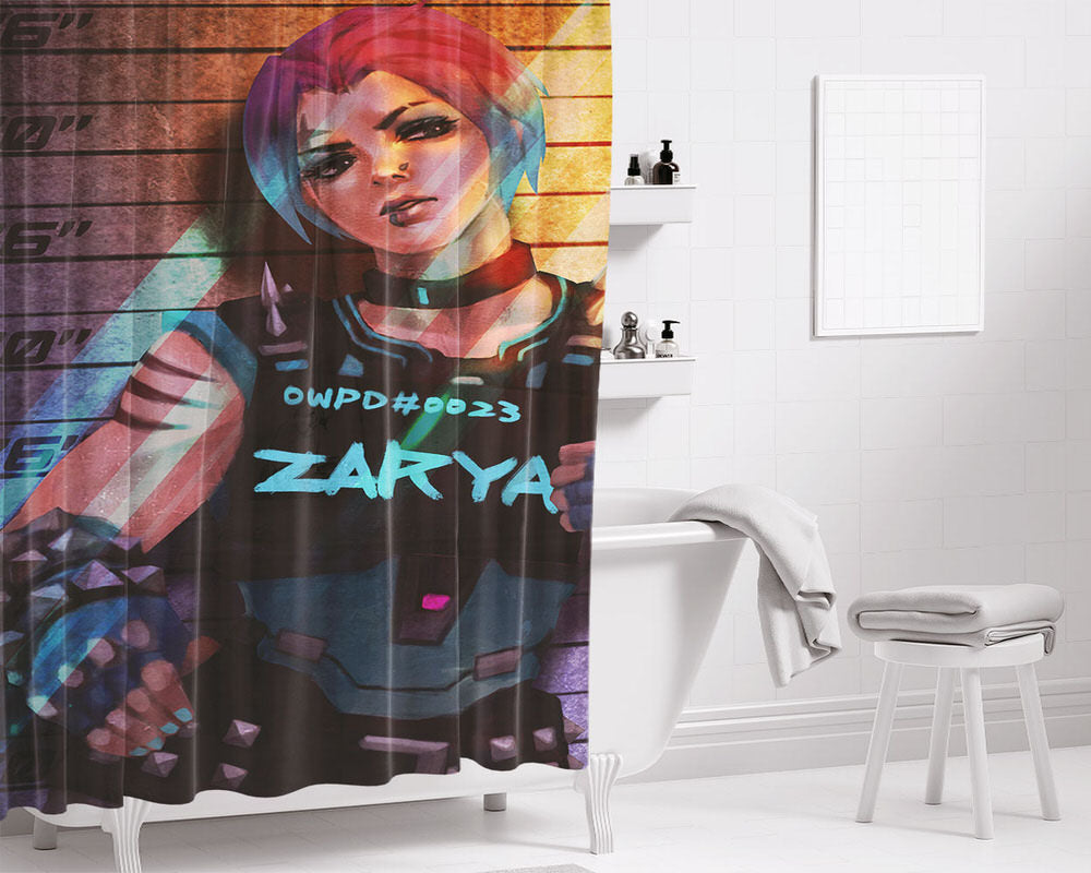 Zarya 0023 Bathroom Shower Curtain Fabric Waterproof | 66 X 72 Inch
