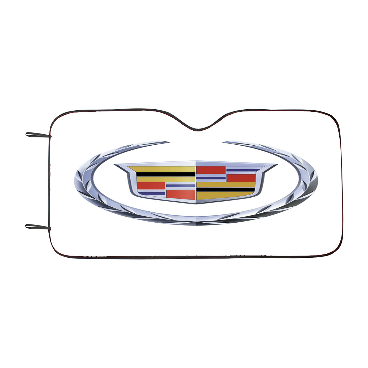 Cadillac Logo White Car Auto Sun Shade Windshield Cover