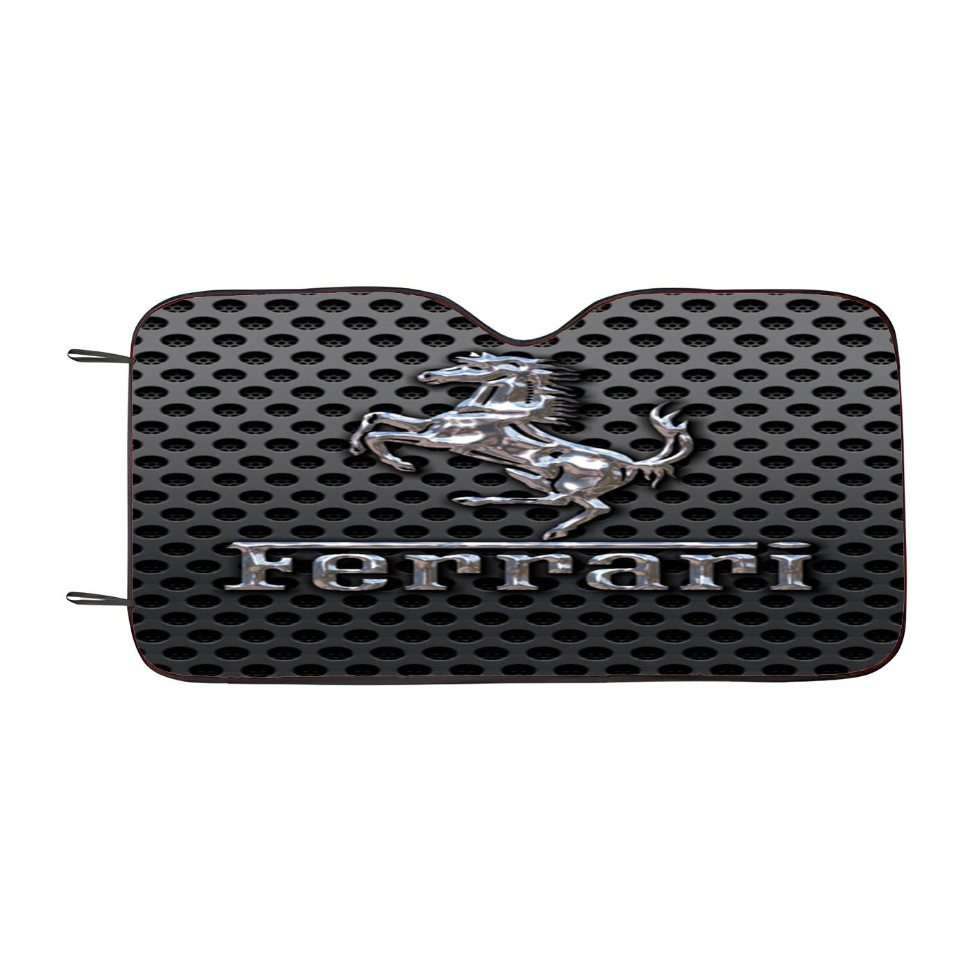 Ferrari Prancing Horse Of Maranello Dark Metal Mesh Car Auto Sun Shade Windshield Cover
