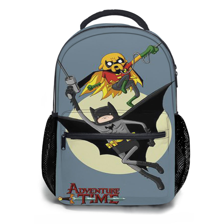 Adventure Time Batman And Robin School Backpacks