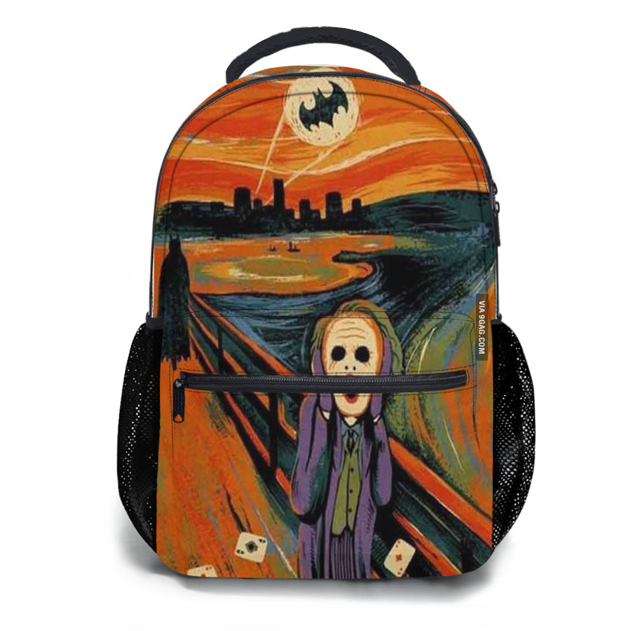 Batman Joker Starry Night Van Gogh School Backpacks
