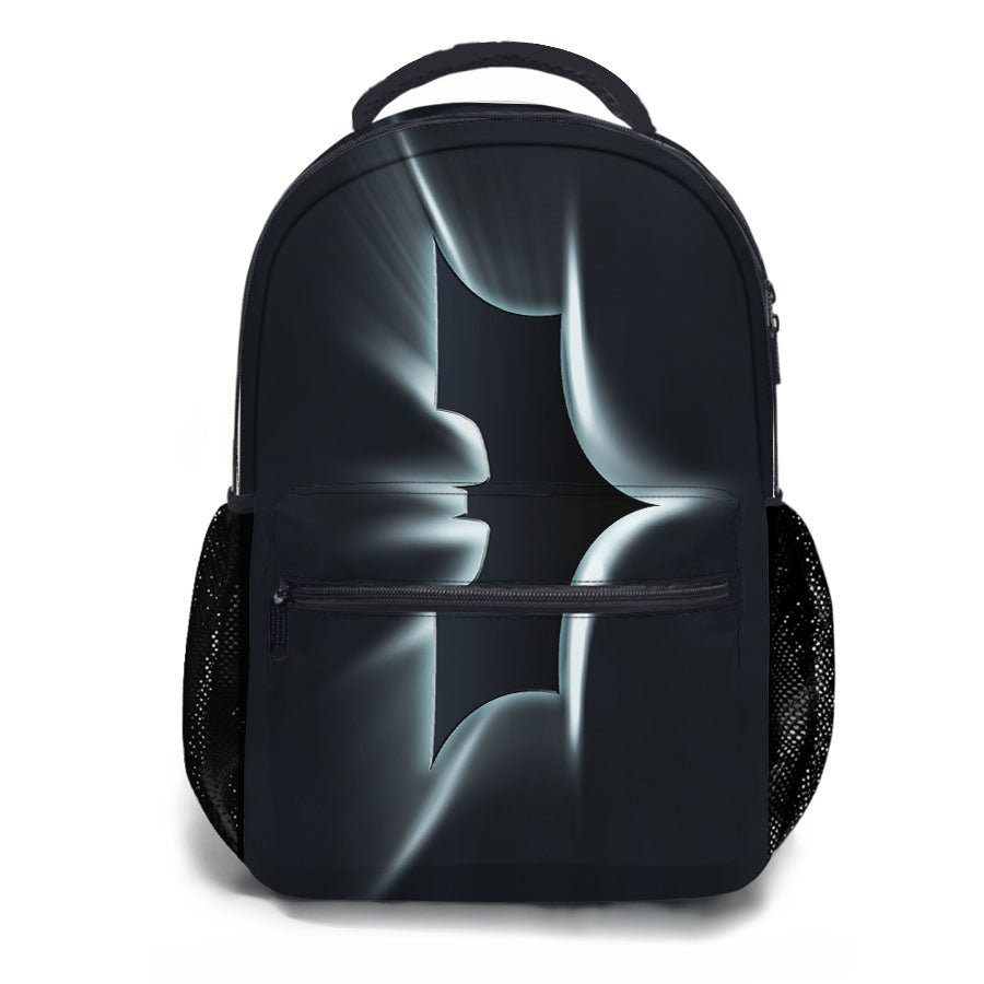 Batman Logo Black 2 School Backpacks