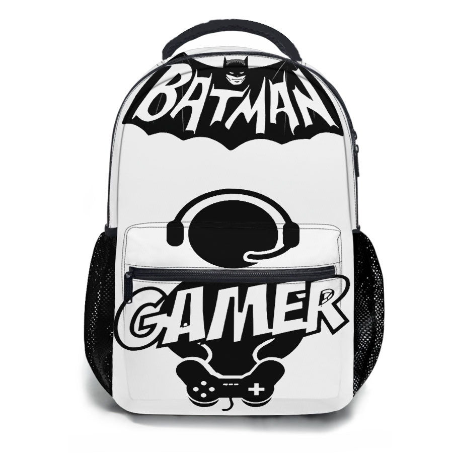 Batman X Gamer Sticker School Backpacks