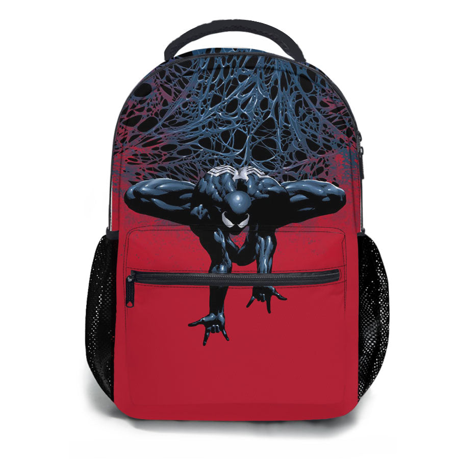 Black Spiderman Comic Art School Backpacks