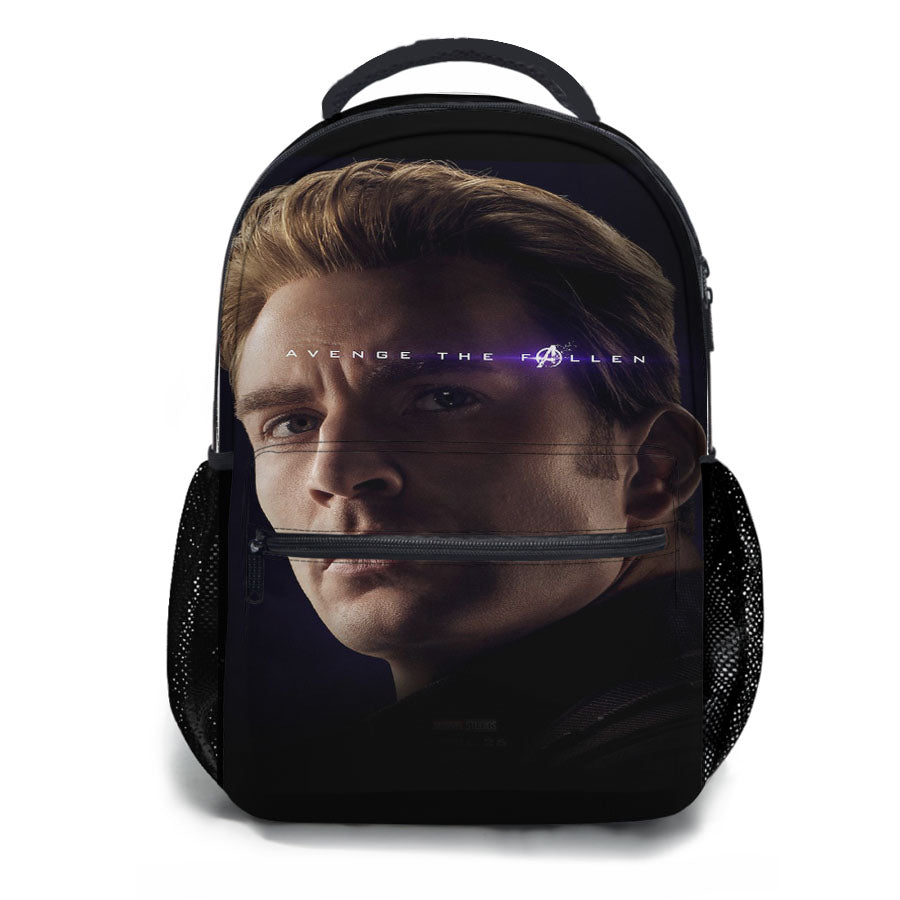 Captain America Avengers Endgame Hero Film Marvel Art School Backpacks