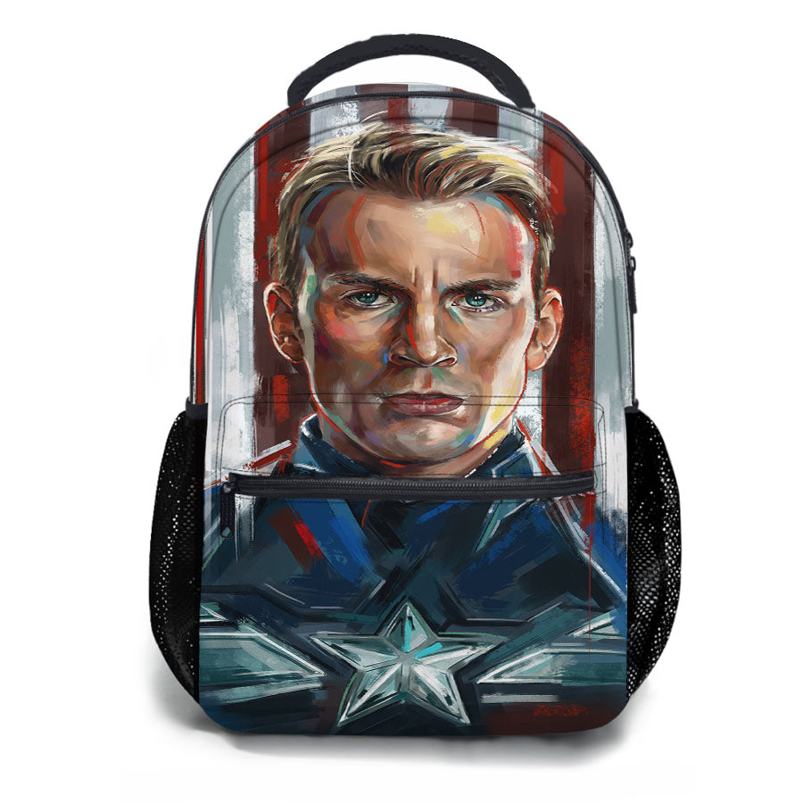 Captain America Illustration School Backpacks