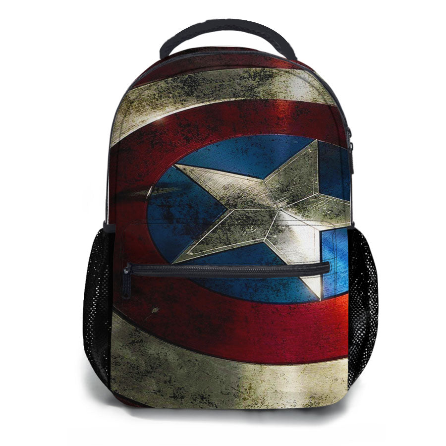 Captain America Shield Damaged School Backpacks