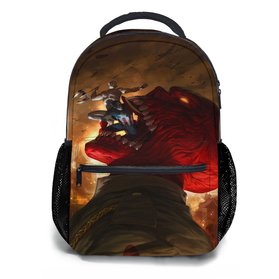 Captain America Vs The Red Skull School Backpacks
