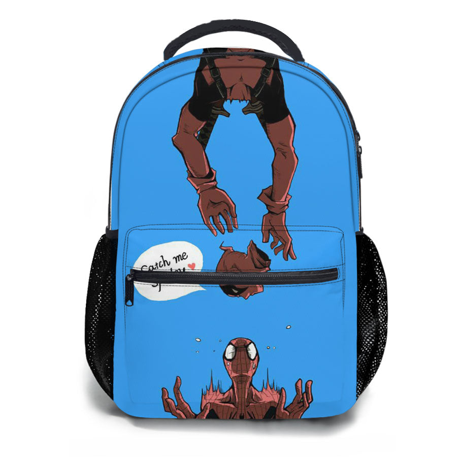 Deadpool And Spiderman Crazy School Backpacks