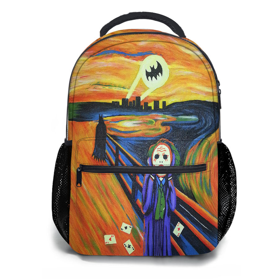 Joker Batman Scream Paint School Backpacks