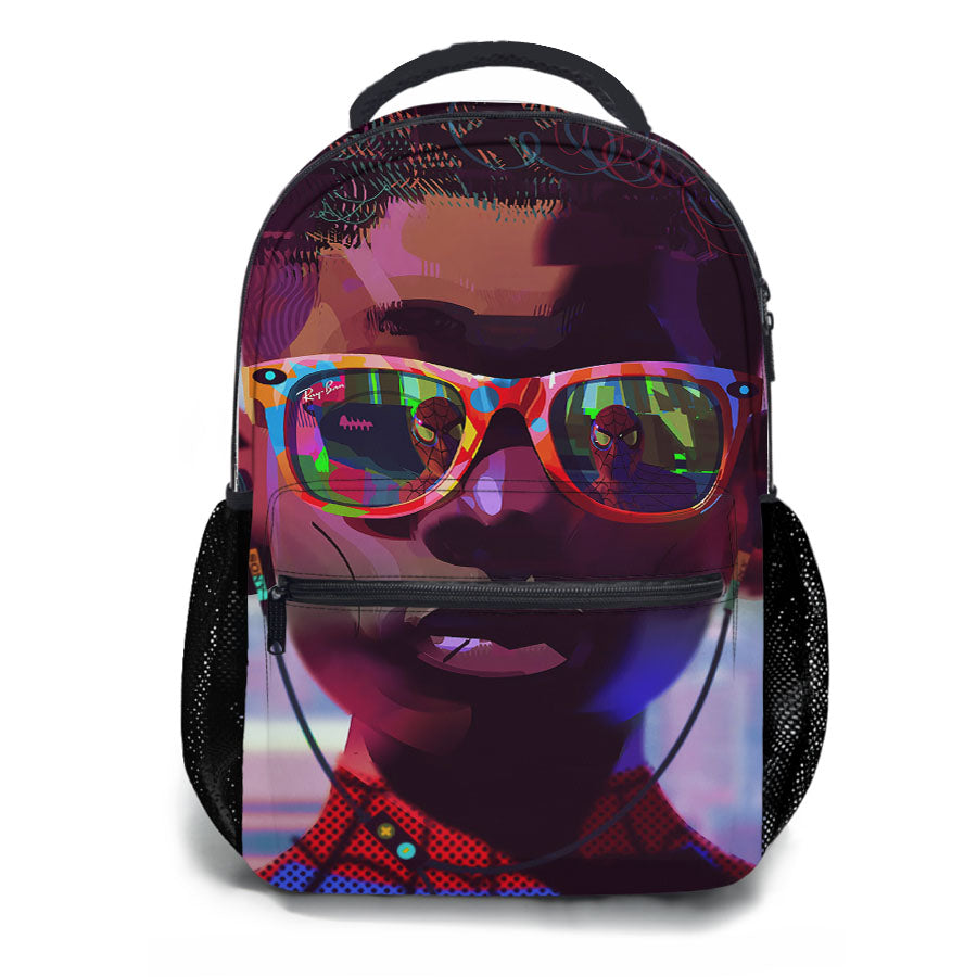 Miles Morales Sunglasses Spiderman Into The Spider Verse Aesthetics School Backpacks