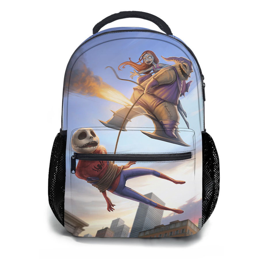 Saving Sally Jack Skellington Spiderman School Backpacks