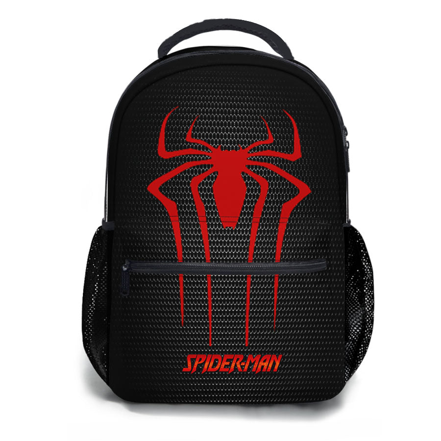 Spider Man Black Carbon Logo School Backpacks