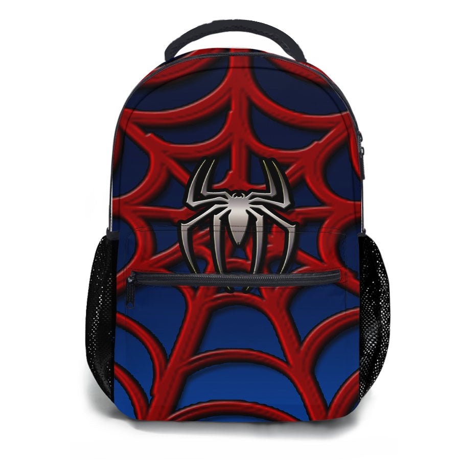 Spider Man Silver Logo School Backpacks