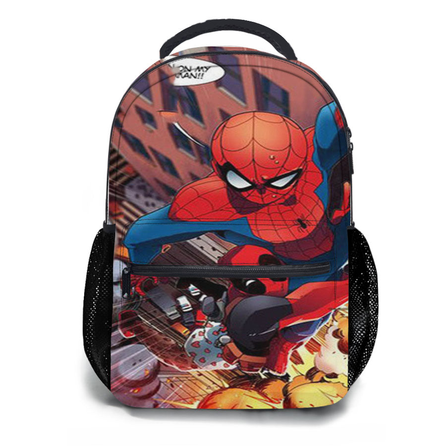 Spiderman And Deadpool Funny School Backpacks