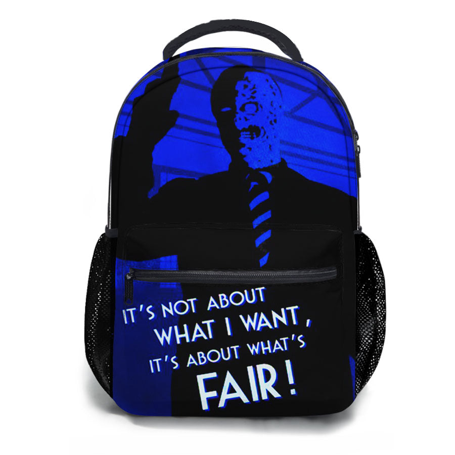 Two Face Quote Batman Villain School Backpacks