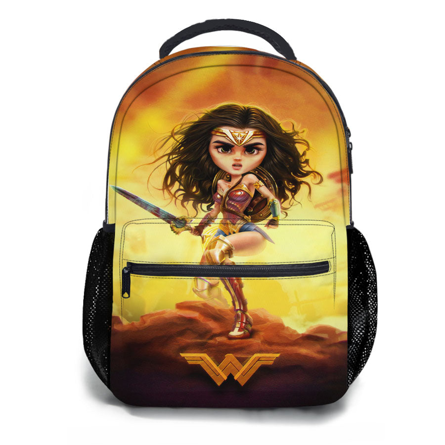 Wonder Woman Chibi Style Art School Backpacks
