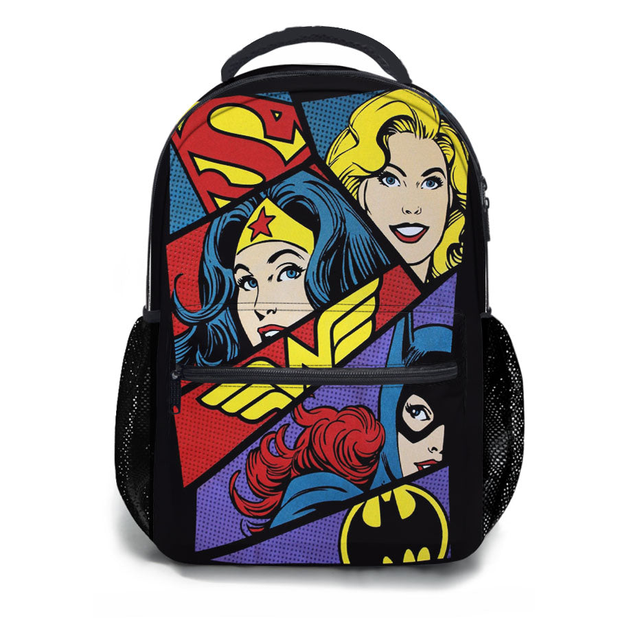 Wonder Woman Logo Supergirl Batgirl Dc Comics School Backpacks
